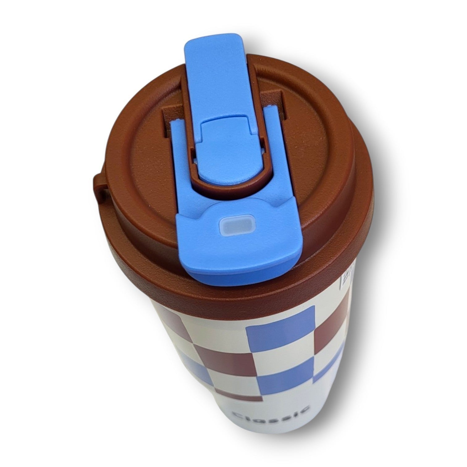 Classic Checkerboard Steel Tumbler | Straw Lid | Kids & Teens | School
