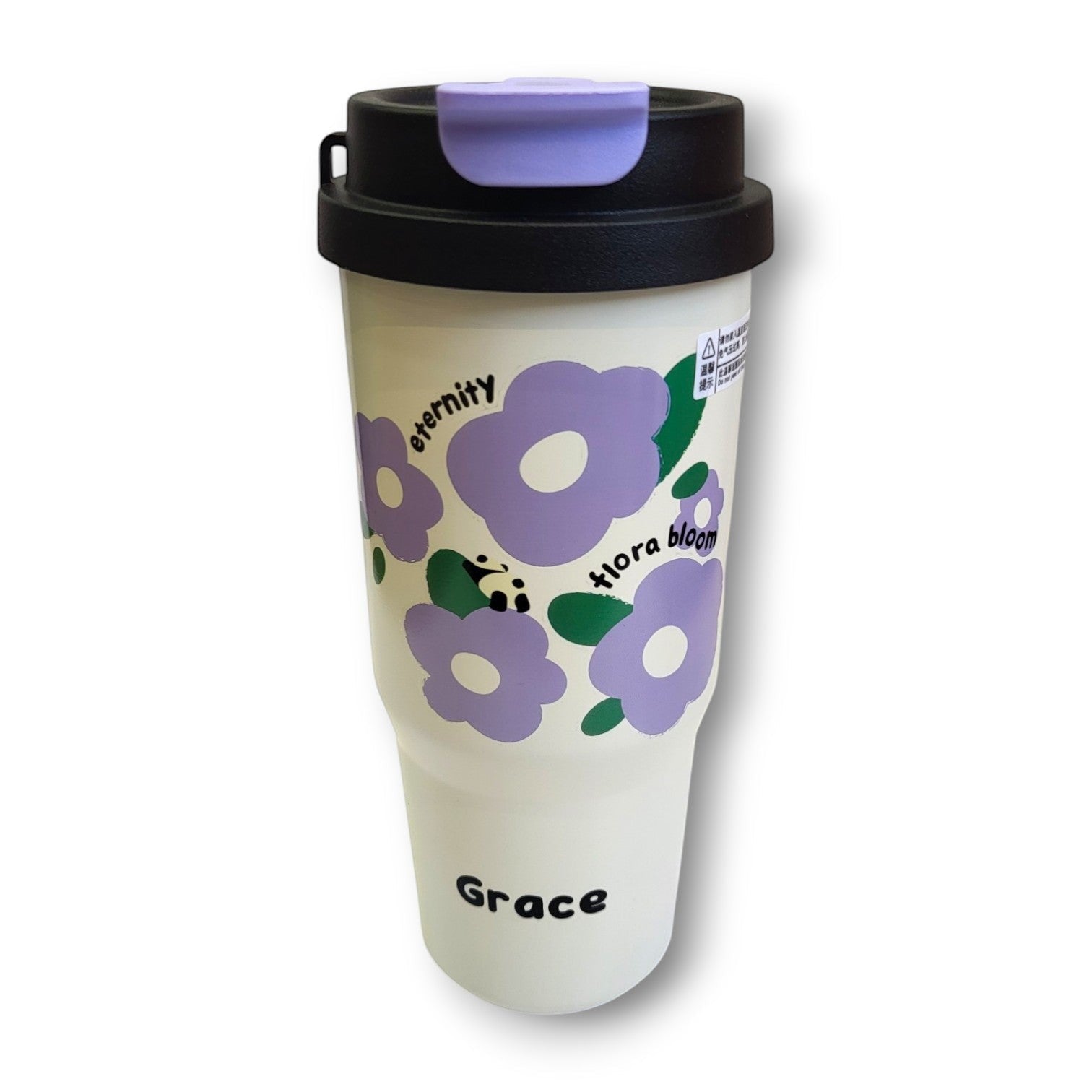 Grace Flora Bloom Steel Tumbler | Flip Lid | Girls & Teens | School