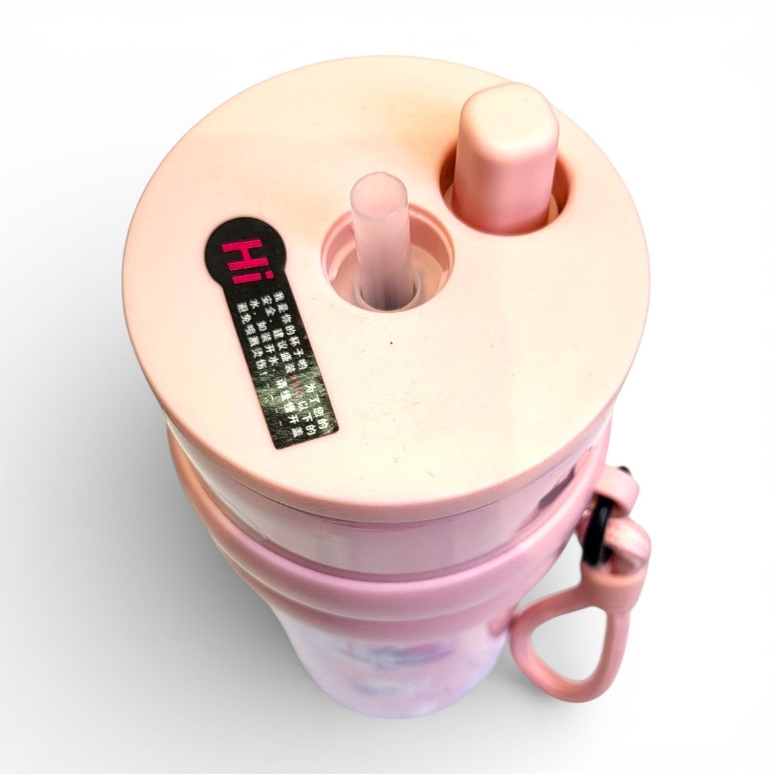 Floral Steel Sipper Bottle for Girls | 2-in-1 Straw Lid with Carabiner Loop