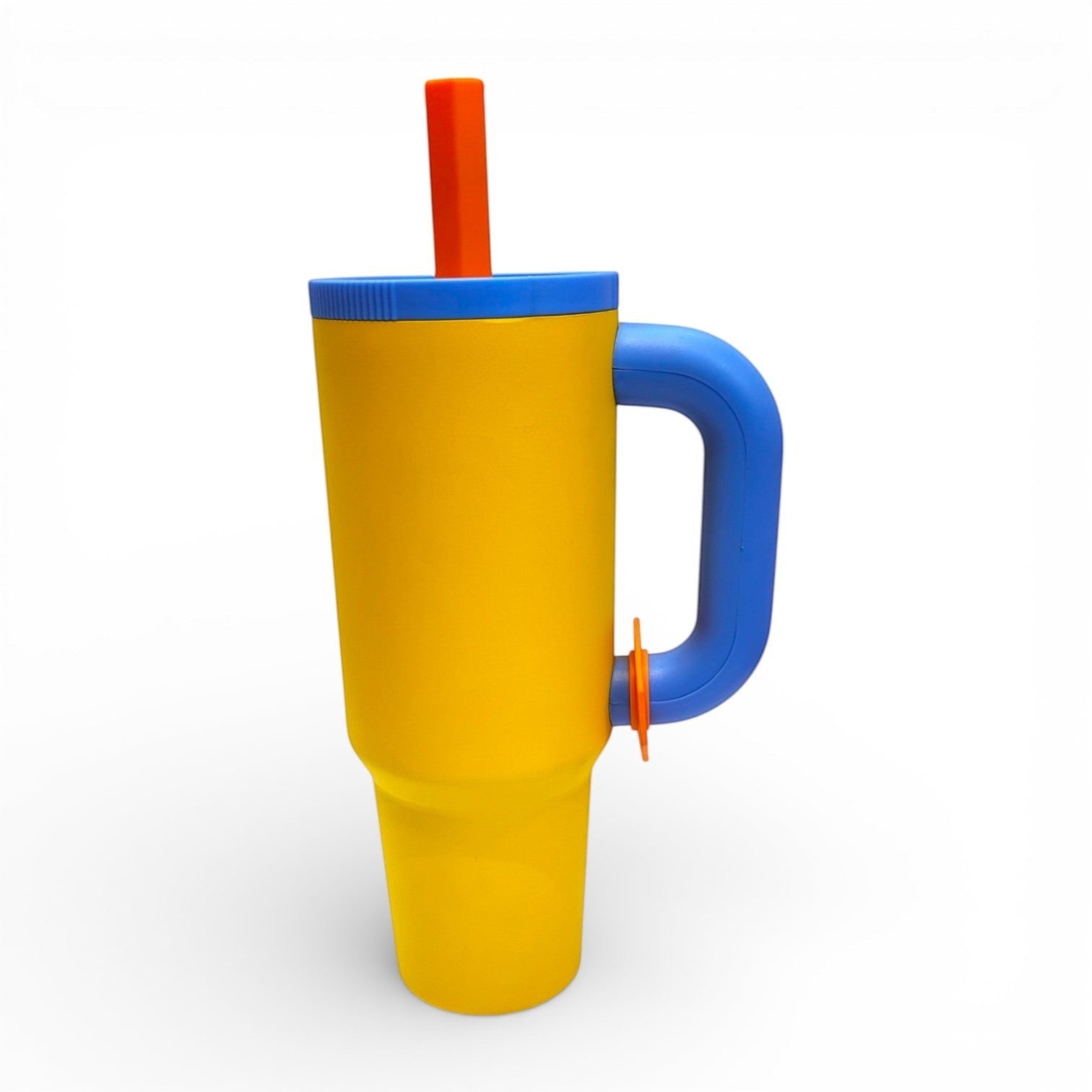 Kids Large Steel Tumbler with Handle & Straw | Bold Colour-Block | School & Sports