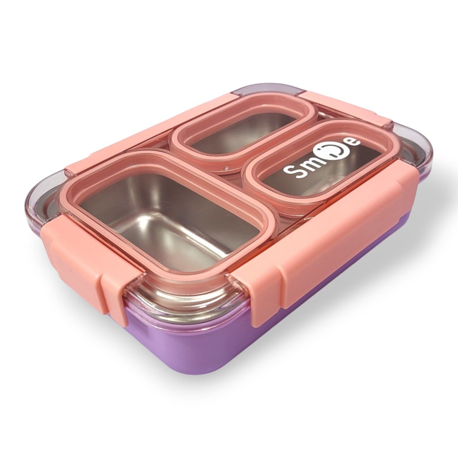 Smile Kids Steel 3-Section Lunch Box | School Tiffin