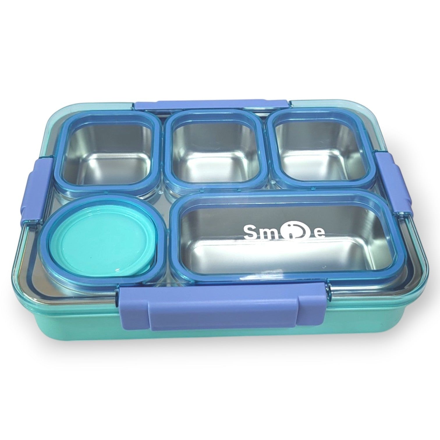 Smije Kids Steel 5-Section Lunch Box with Curd Cup
