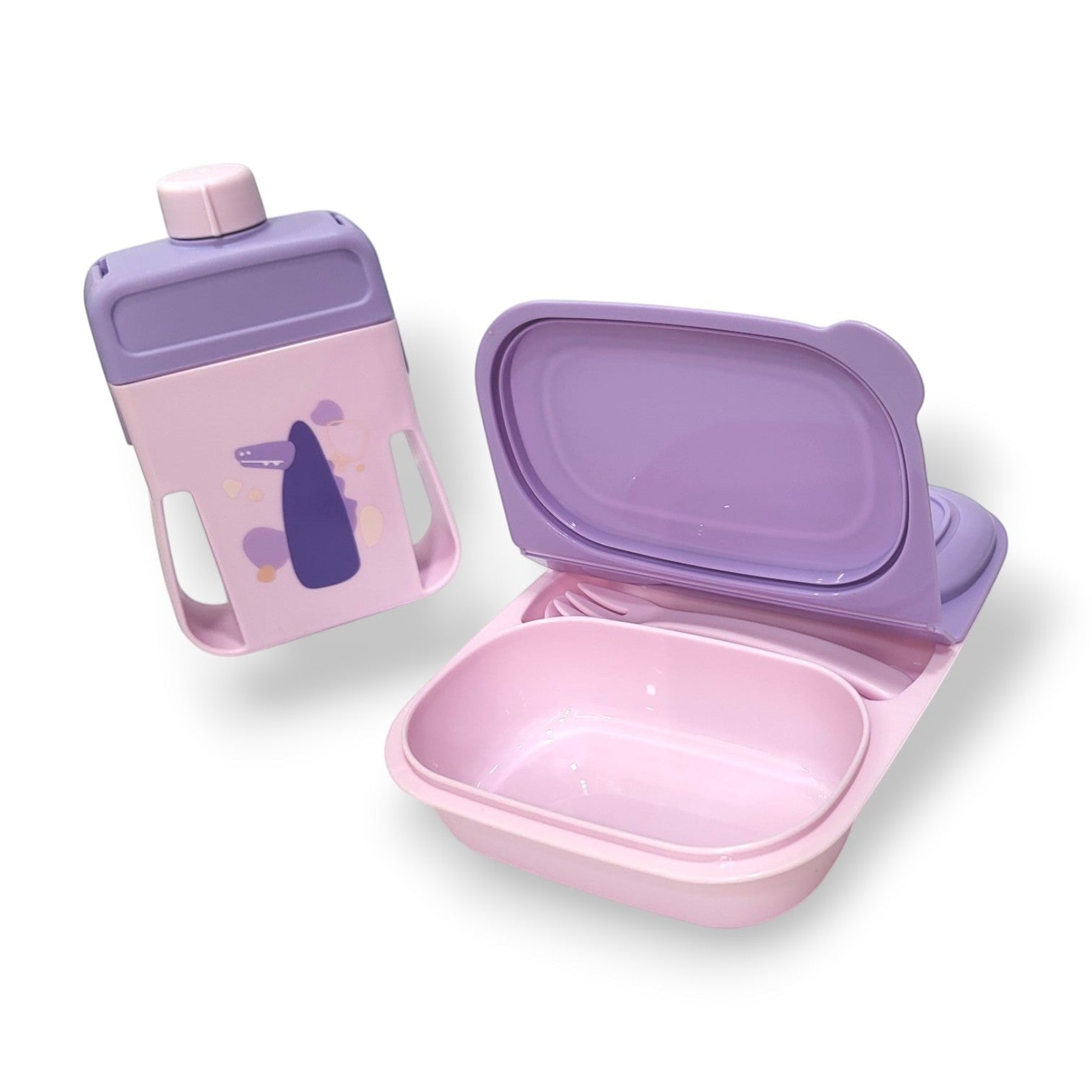 Dino Kids Lunch Box & Bottle Combo Set for Girls