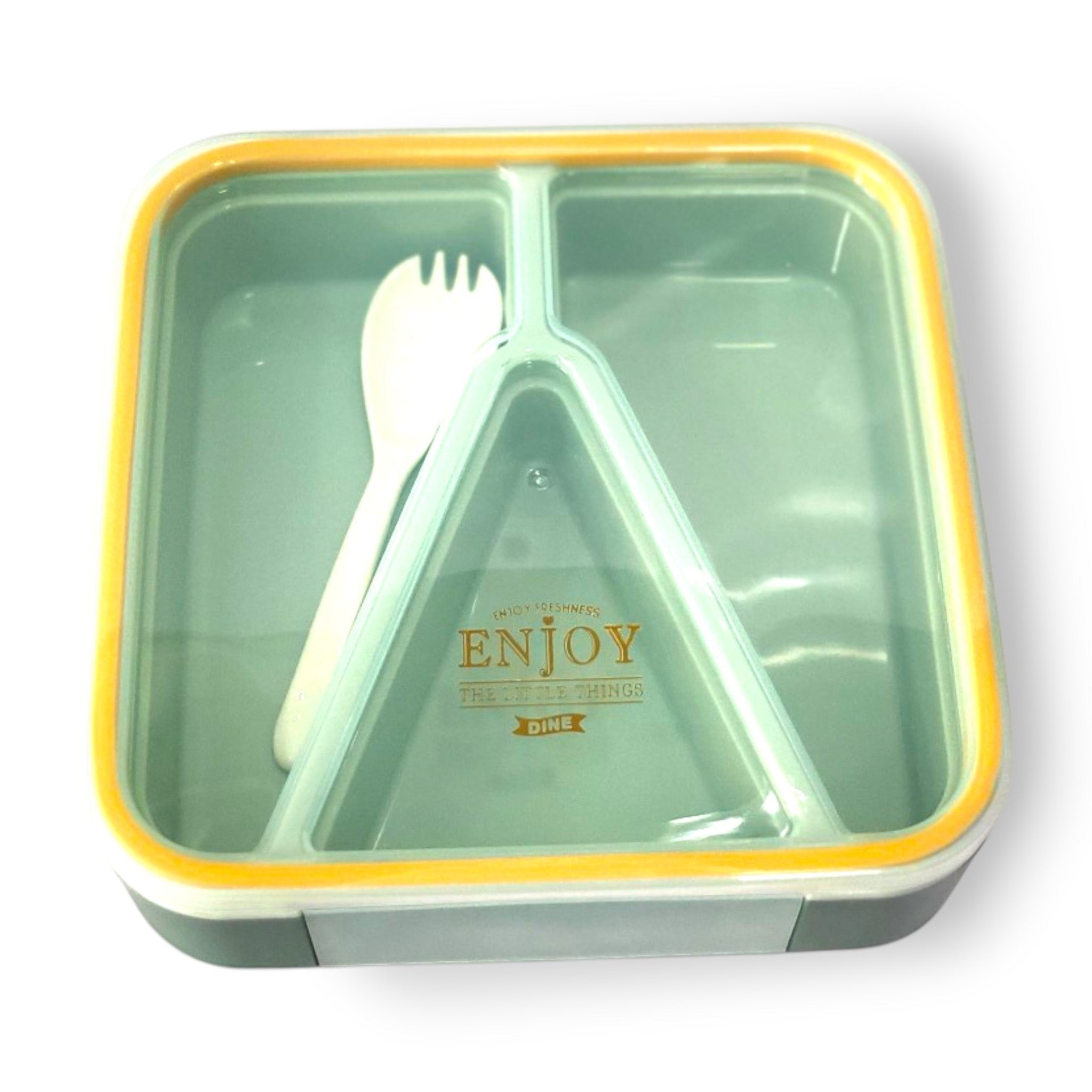 Kids 3-Section Bento Lunch Box with Spork