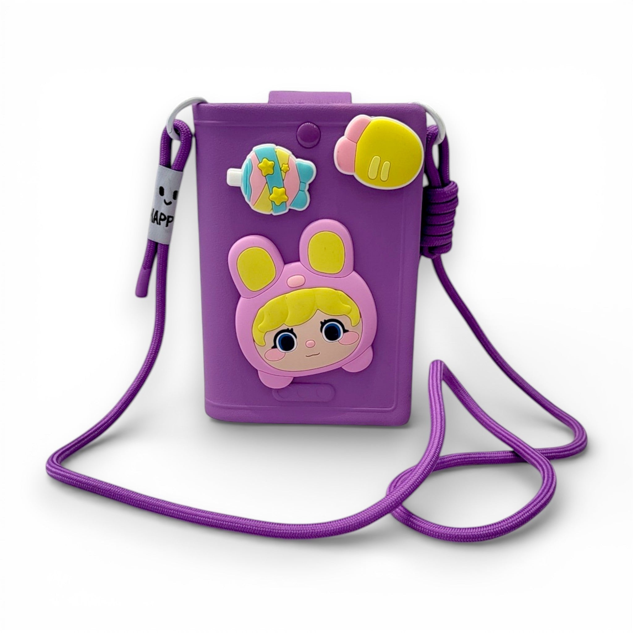 Kids Silicone Crossbody Sling Bag with Cartoon | Girls Purse