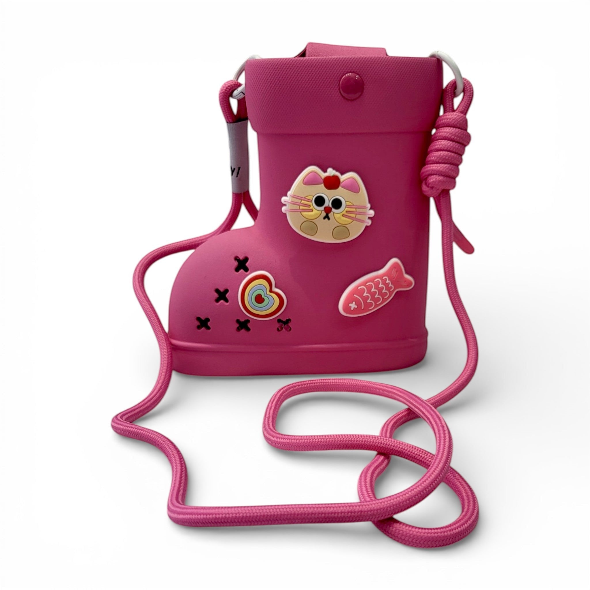 Kids Boot Shape Sling Bag with Charms | Cute Girls Purse