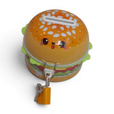 Burger Piggy Bank for Kids with Lock and Key — Tin Money Box