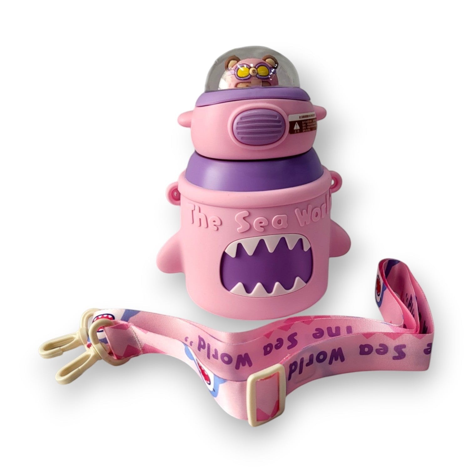 Shark Kids Steel Bottle | Hot & Cold 8 Hrs | Silicone Cover | School