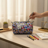 Kids Cartoon Quilted Pouch – Pencil Case, Stationery & Utility Kit Bag