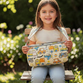 Kids Transport Print Quilted Duffle Bag | School Kit & Activity Bag