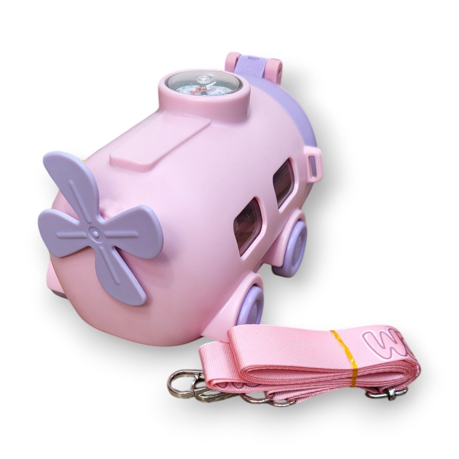 Submarine Kids Steel Bottle Pink | Straw Lid | Snow Globe | School & Travel