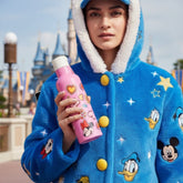 Tiny Tokens pink Minnie Mouse steel water bottle with hearts and bows, 750ml, for school.