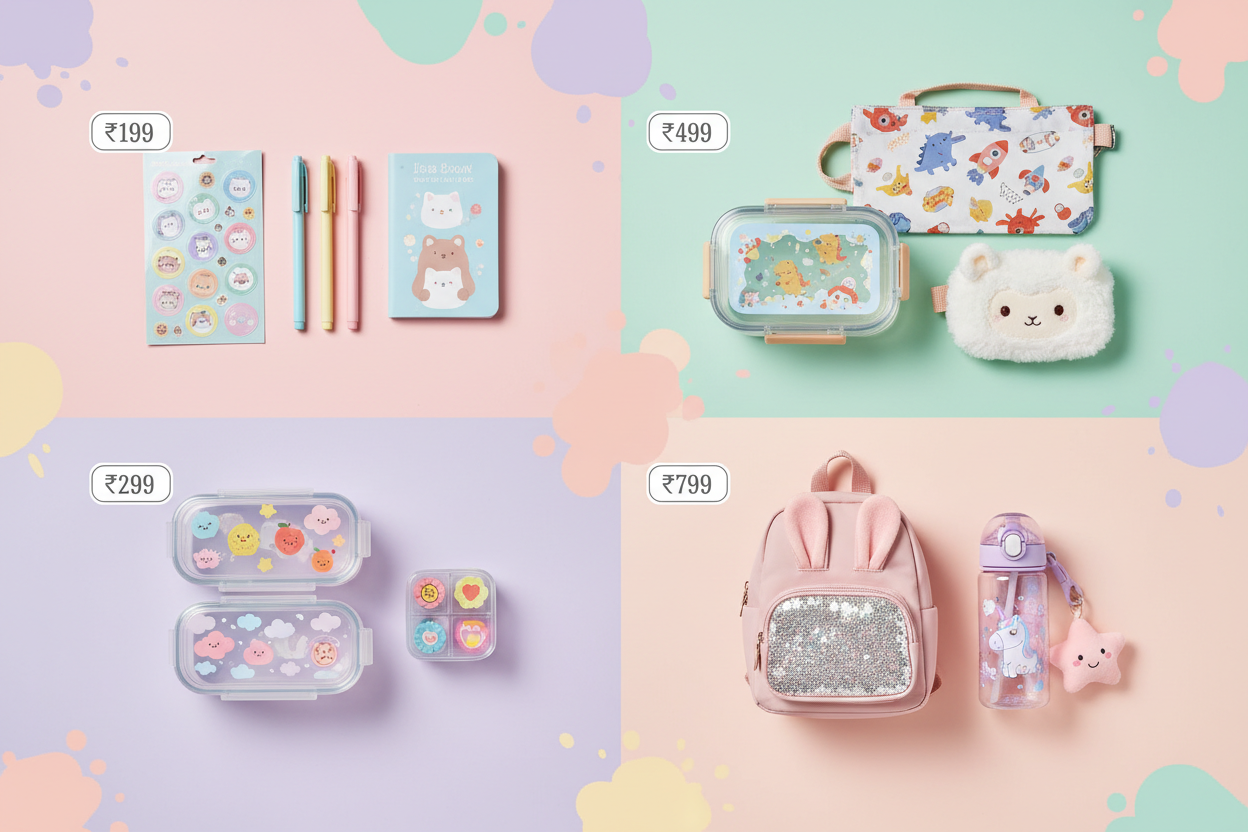 shop by price kids gifts, budget friendly kids gifting collection, imported kids accessories by price, affordable return gifts for children, korean stationery gifts, kids bento boxes and bottles, price range gift collection, smart gifting options kids