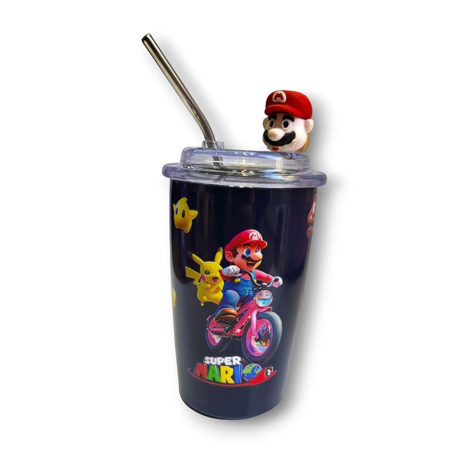 Anime Character Steel Tumbler Cup | Purple | Steel Straw | Kids & Teens