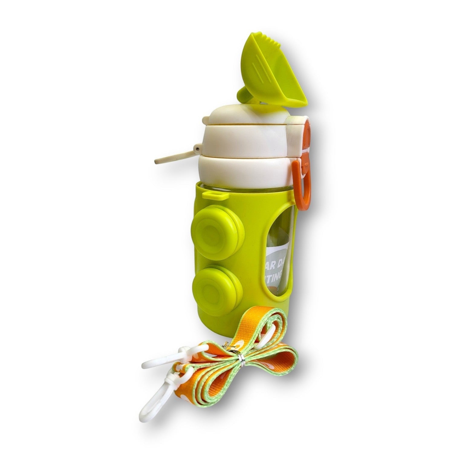 Bulldozer Kids Water Bottle | Lightweight | Straw Lid | School & Travel