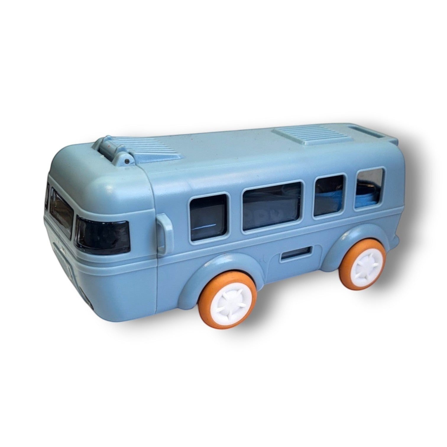 School Bus Kids Water Bottle | BPA Free | Rolling Wheels | Straw Lid | School