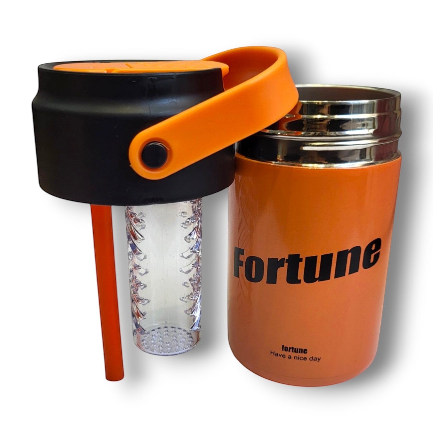 Fortune Fruit Infuser Steel Bottle | Infused Water | Kids & Teens | School Use