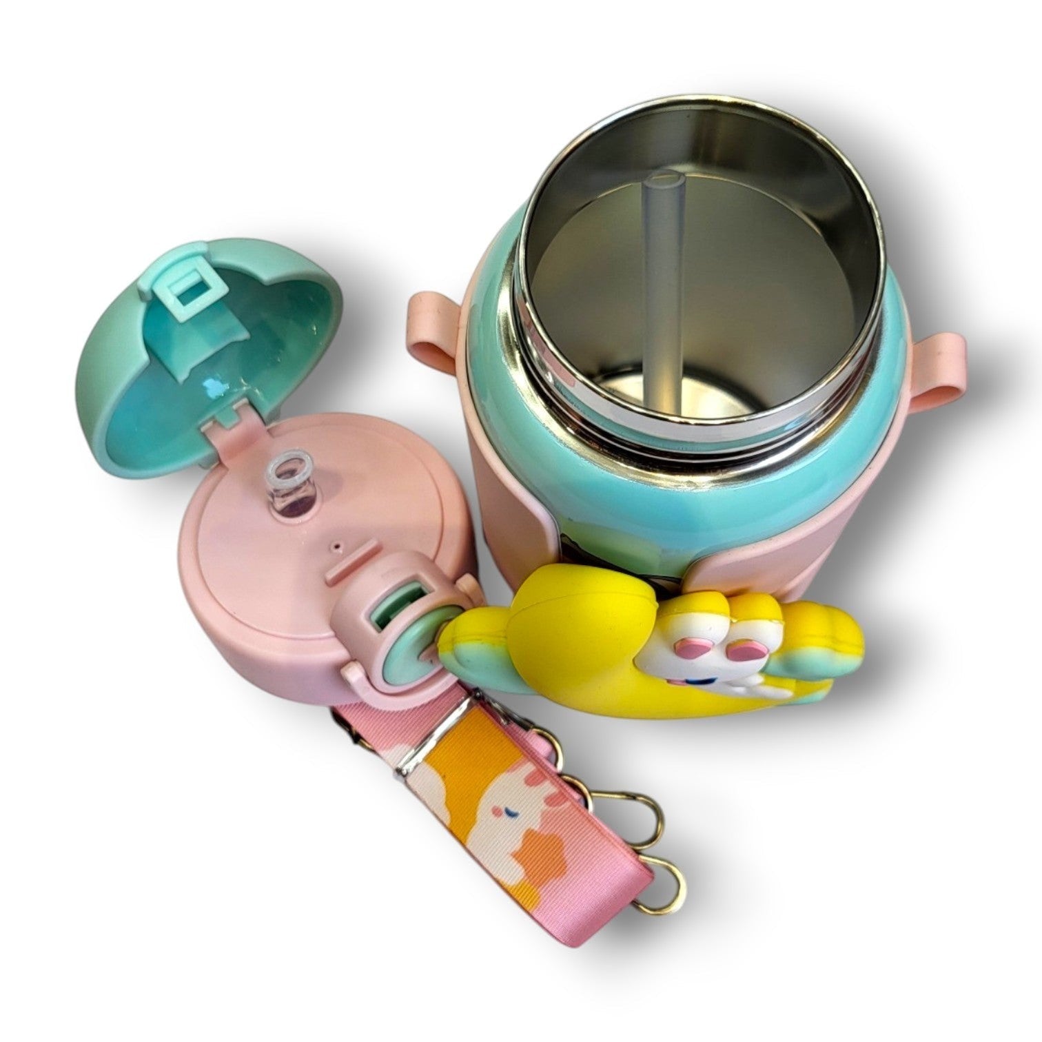 Bunny Moon Kids Steel Bottle | Insulated | Straw Lid | School & Daily Use