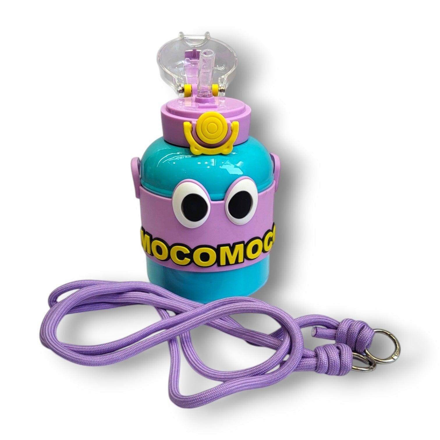 MocoMoco Robot Kids Steel Insulated Bottle | Straw Lid | School & Daily Use