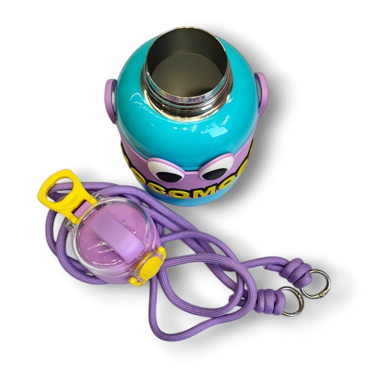 MocoMoco Robot Kids Steel Insulated Bottle | Straw Lid | School & Daily Use