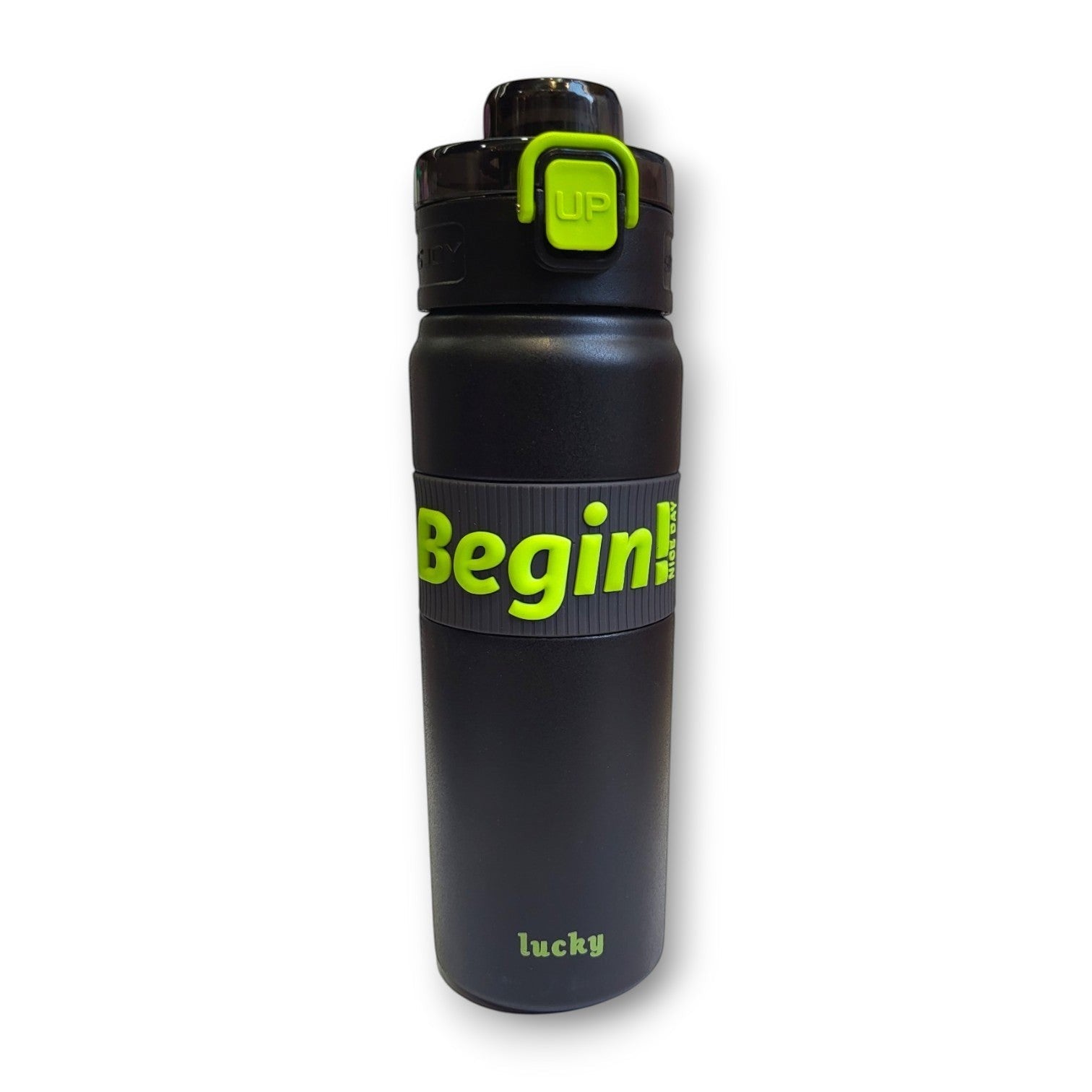 Lucky Begin Sports Steel Insulated Bottle | Flip Lid | School & Daily Use