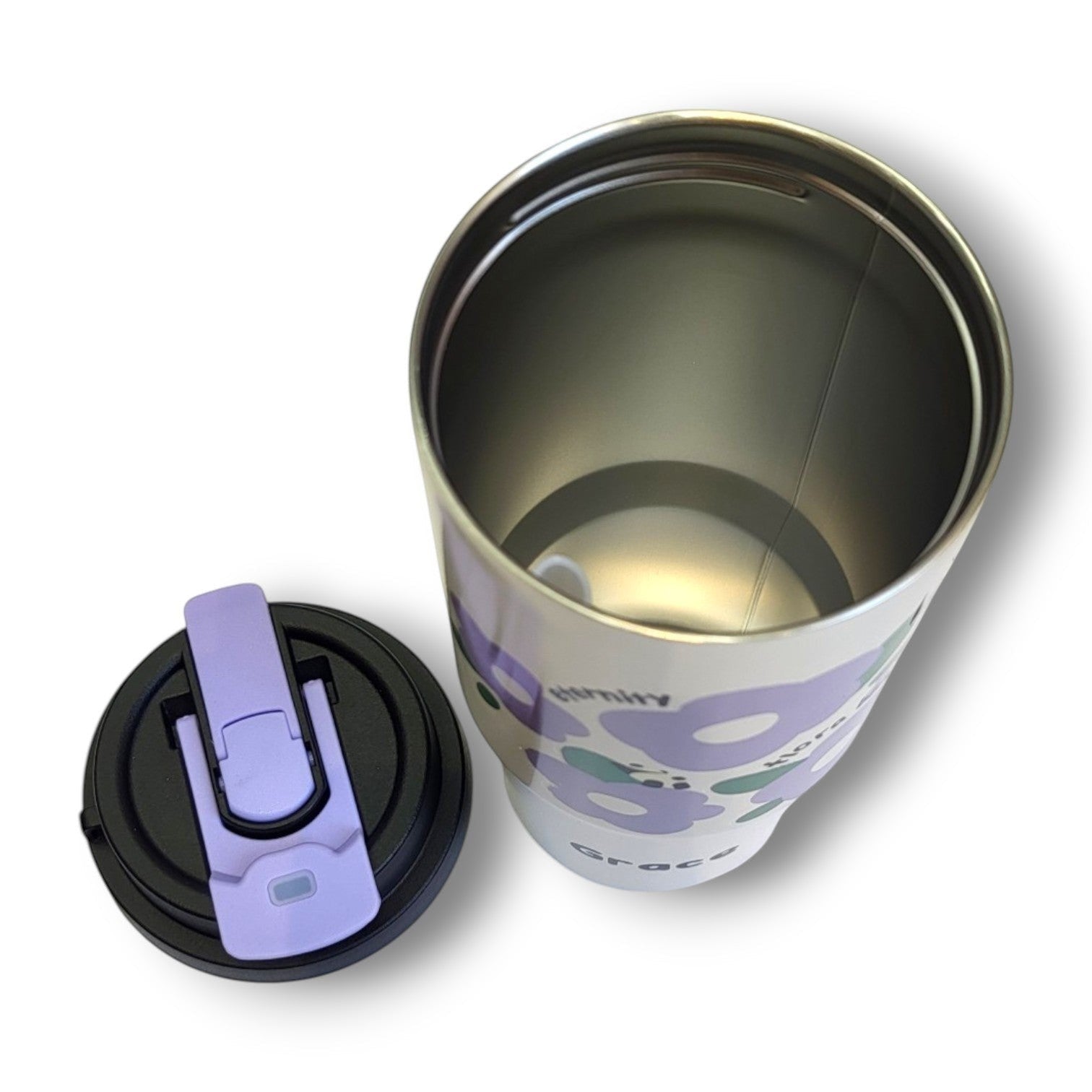 Grace Flora Bloom Steel Tumbler | Flip Lid | Girls & Teens | School