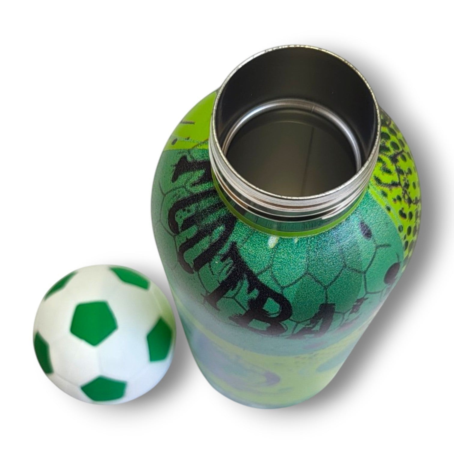 Football Cap Kids Steel Bottle | 3D Ball Lid | School & Sports Use