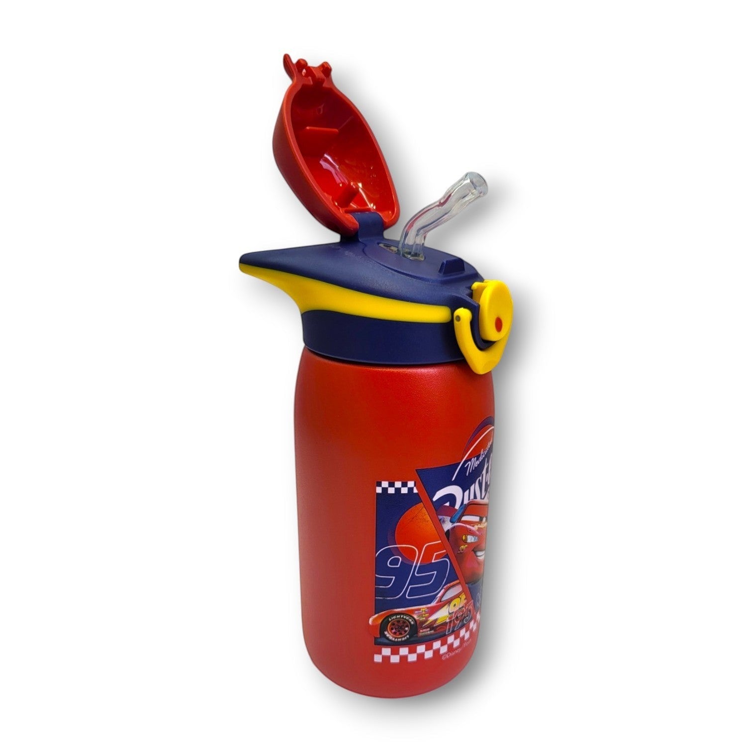 Racing Car Kids Steel Insulated Bottle | Flip Straw | School & Sports