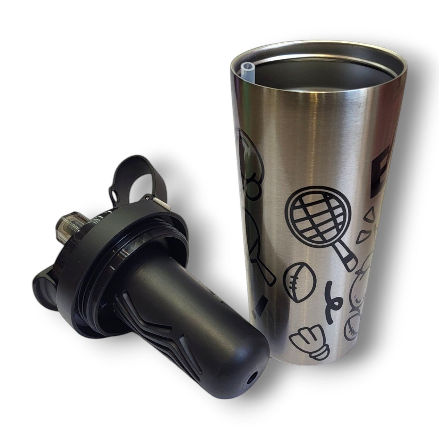 Exercise Sports Print Kids Steel Bottle | Flip Lid & Straw