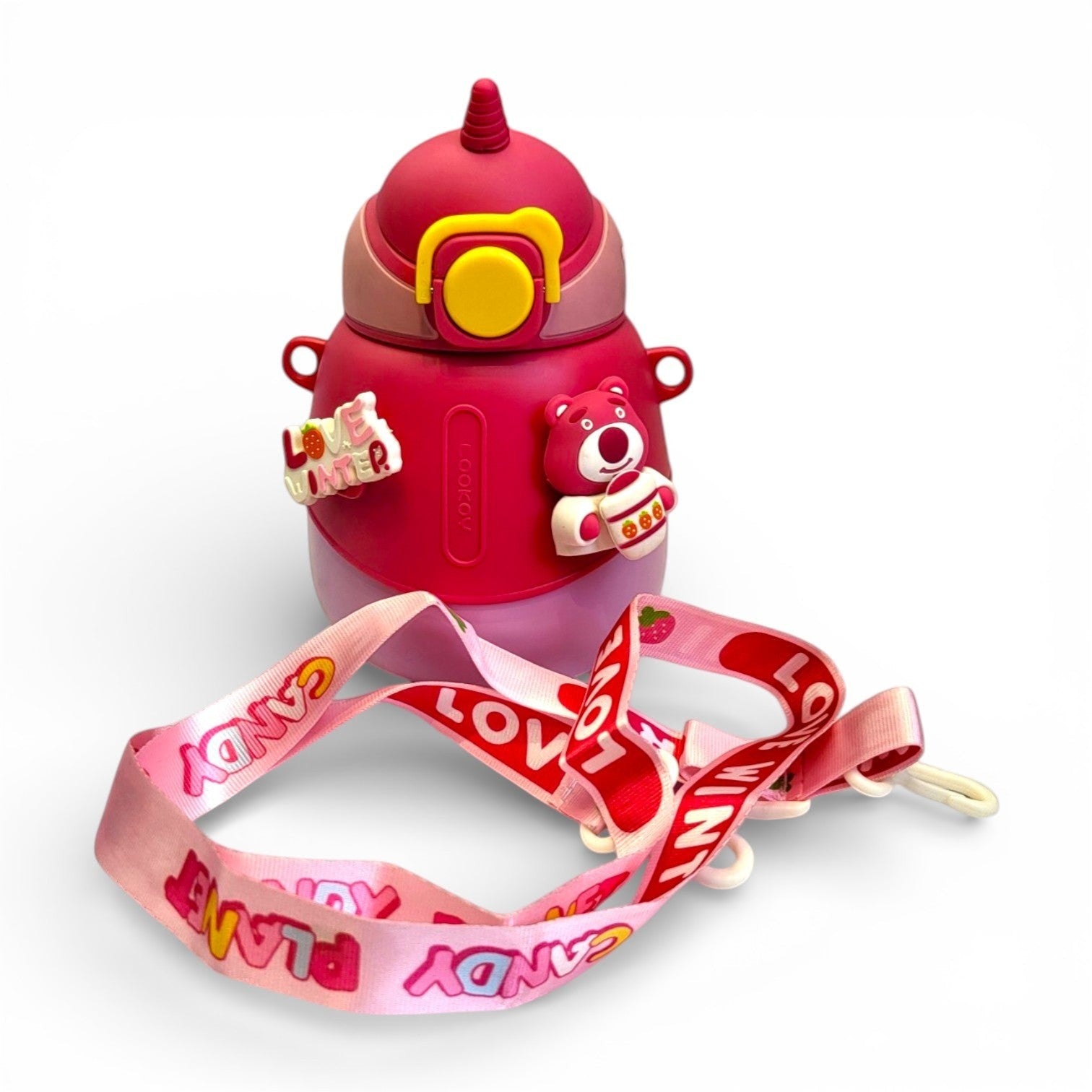 Unicorn Horn Kids Steel Insulated Bottle | 3D Charm | Flip Straw