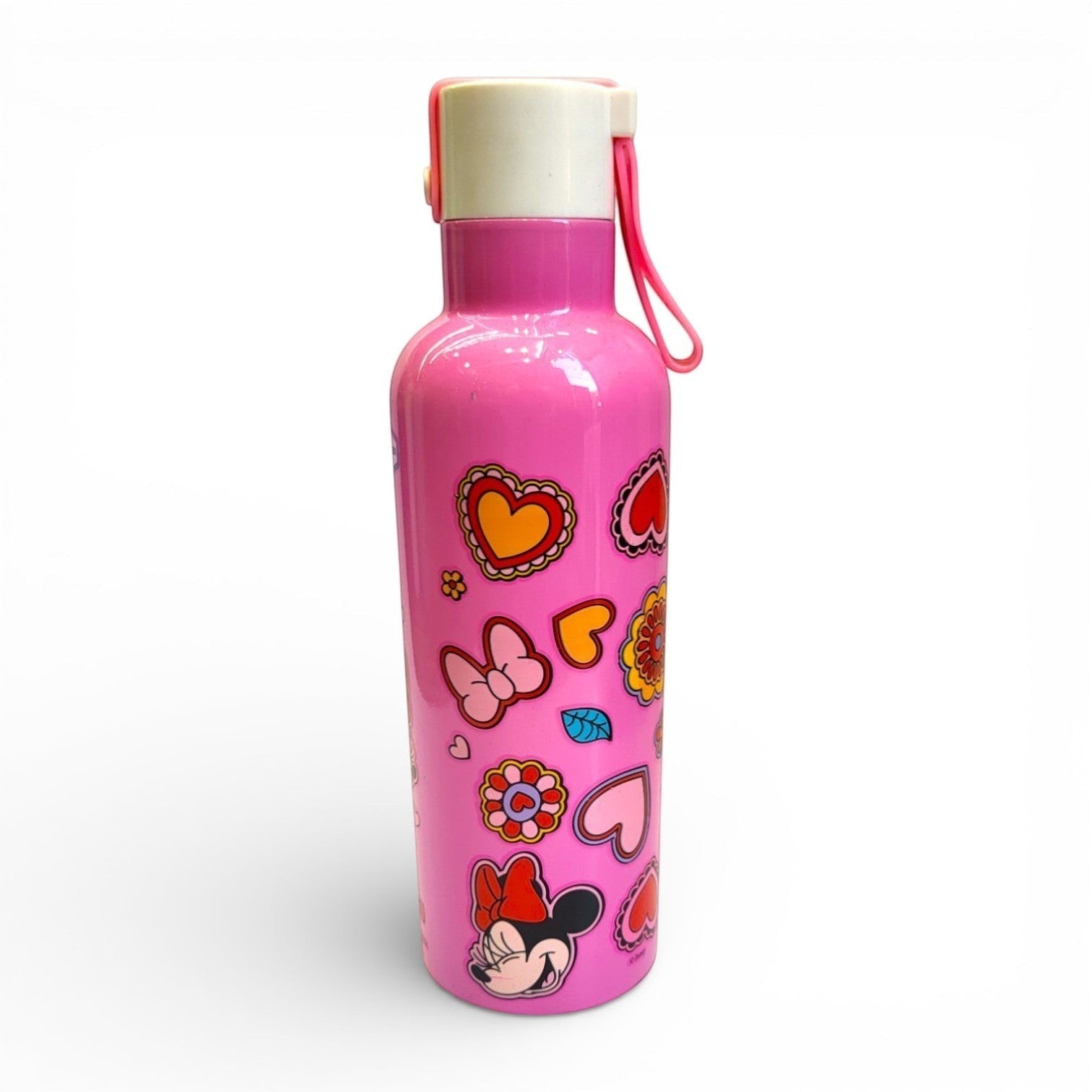 Minnie Mouse Kids Steel Water Bottle for School | Pink, 750ml
