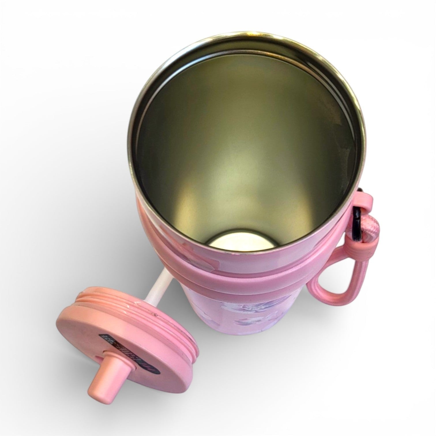 Floral Steel Sipper Bottle for Girls | 2-in-1 Straw Lid with Carabiner Loop
