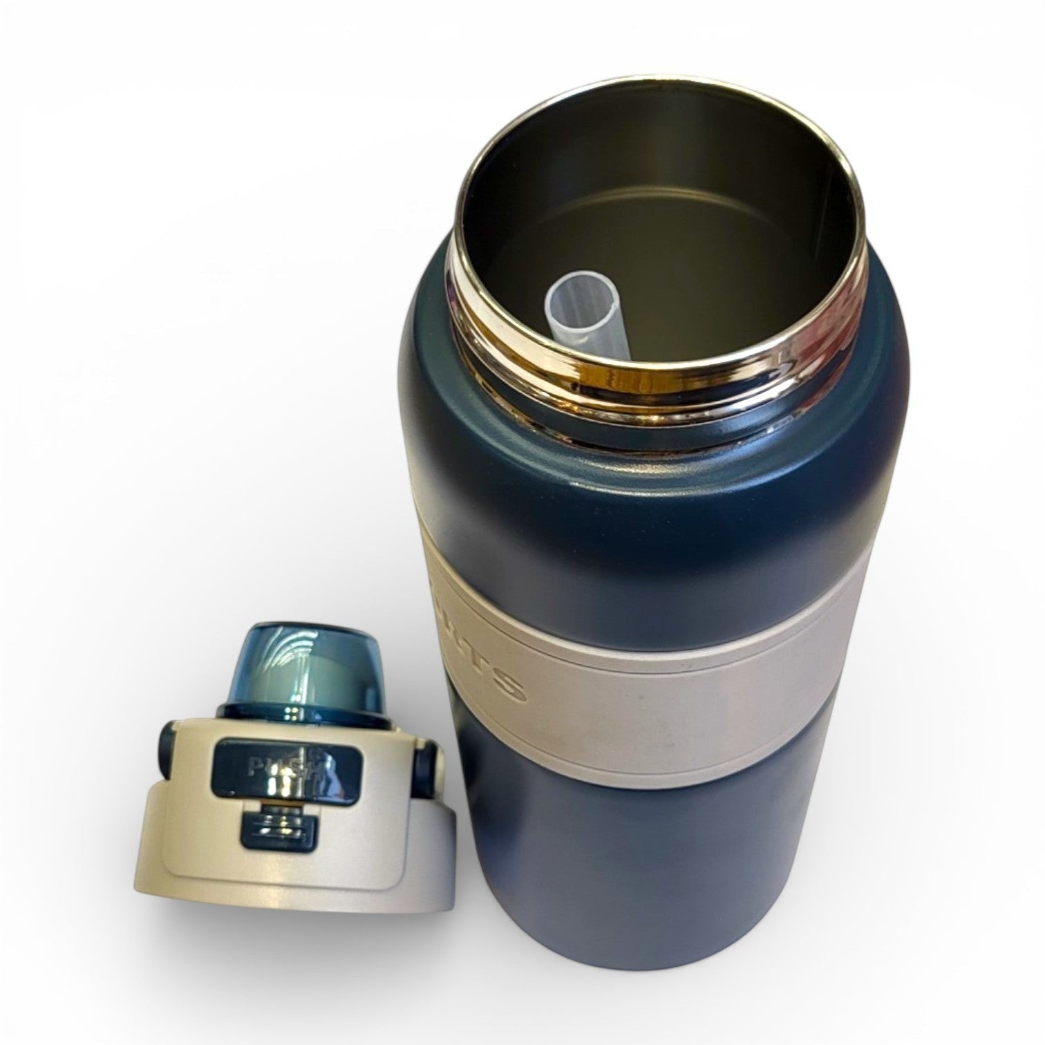 Sports Steel Water Bottle with Push-Button Flip Lid | School, Gym & Travel