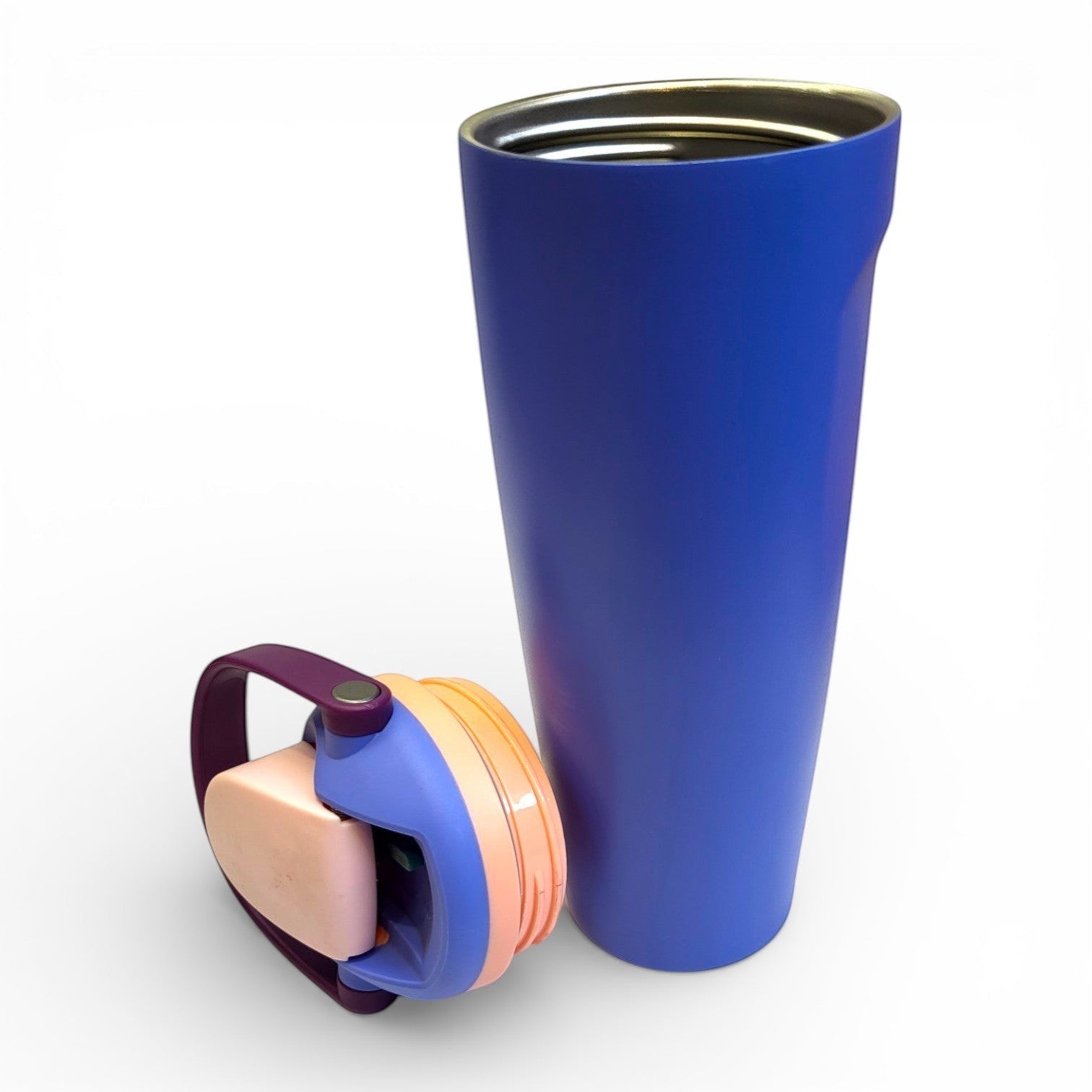 Kids Large Steel Tumbler with Foldable Carry Handle | Flip Spout Lid | School & Travel