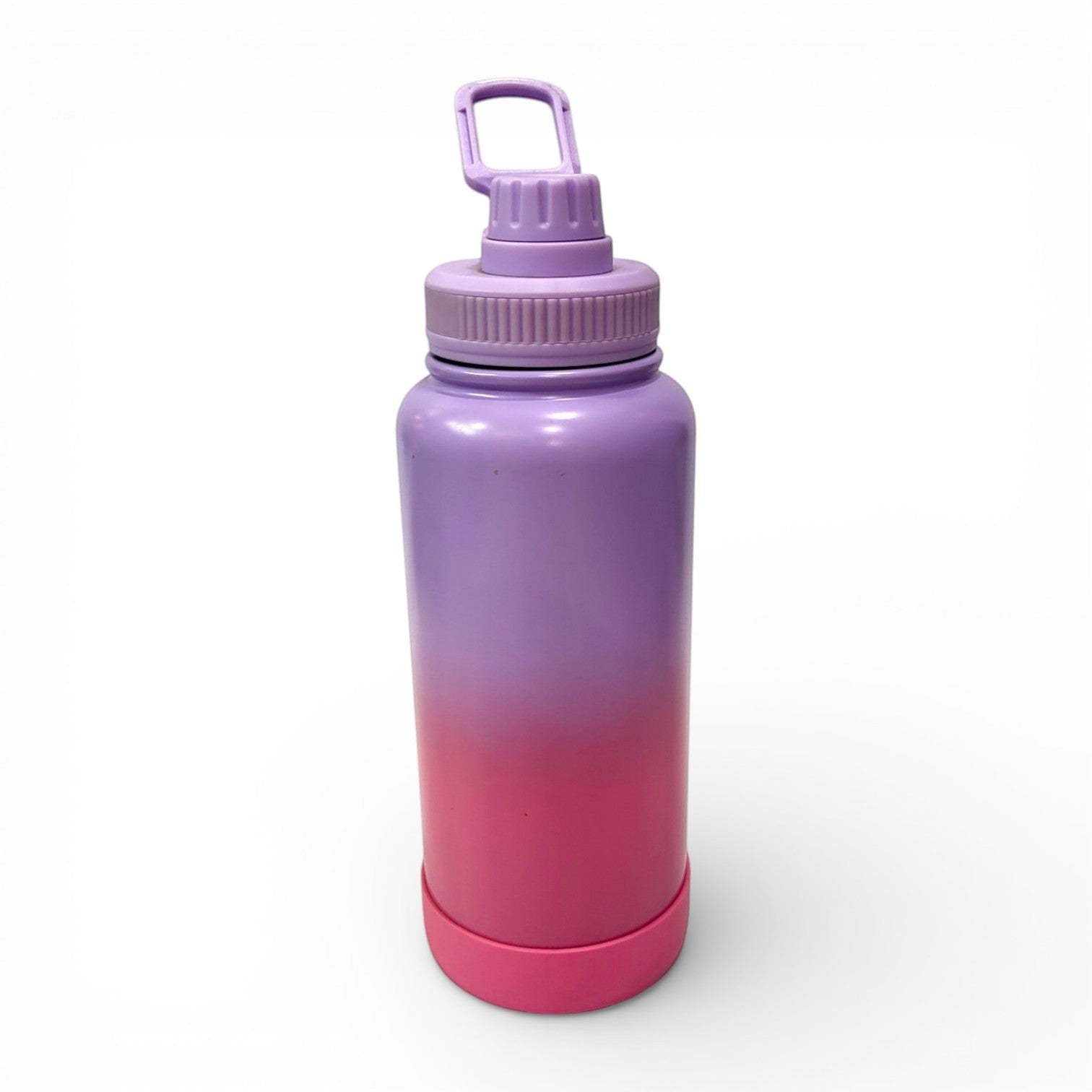 Kids Ombre Steel Water Bottle | Spout Lid, Carry Loop & Silicone Base | School & Sports