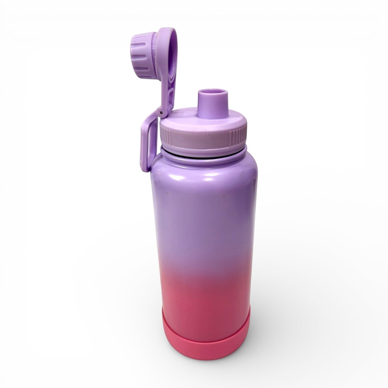 Kids Ombre Steel Water Bottle | Spout Lid, Carry Loop & Silicone Base | School & Sports
