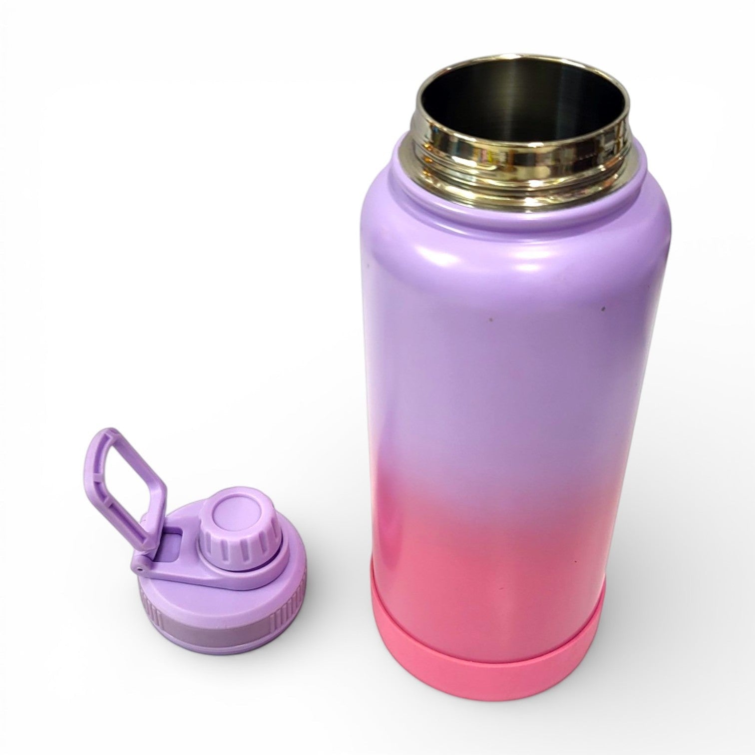 Kids Ombre Steel Water Bottle | Spout Lid, Carry Loop & Silicone Base | School & Sports