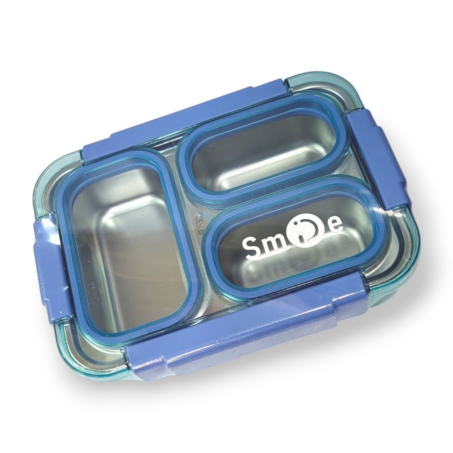 Smile Kids Steel 3-Section Lunch Box | School Tiffin