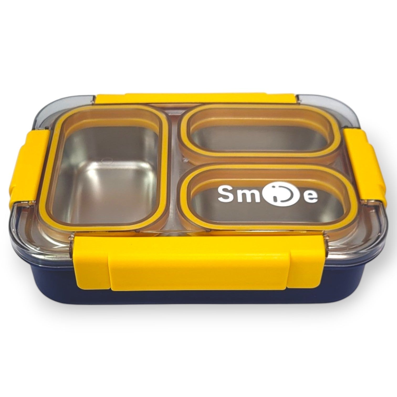 Smile Kids Steel 3-Section Lunch Box | School Tiffin