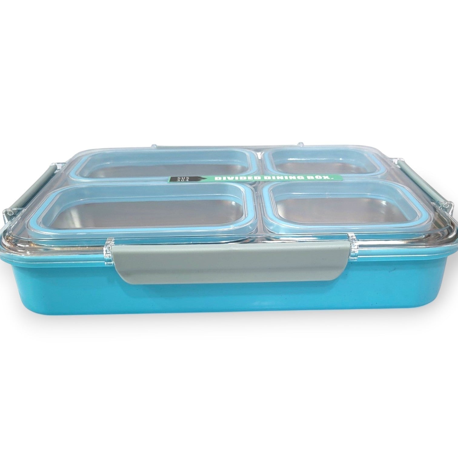 Kids SUS304 Steel 4-Section Divided Lunch Box