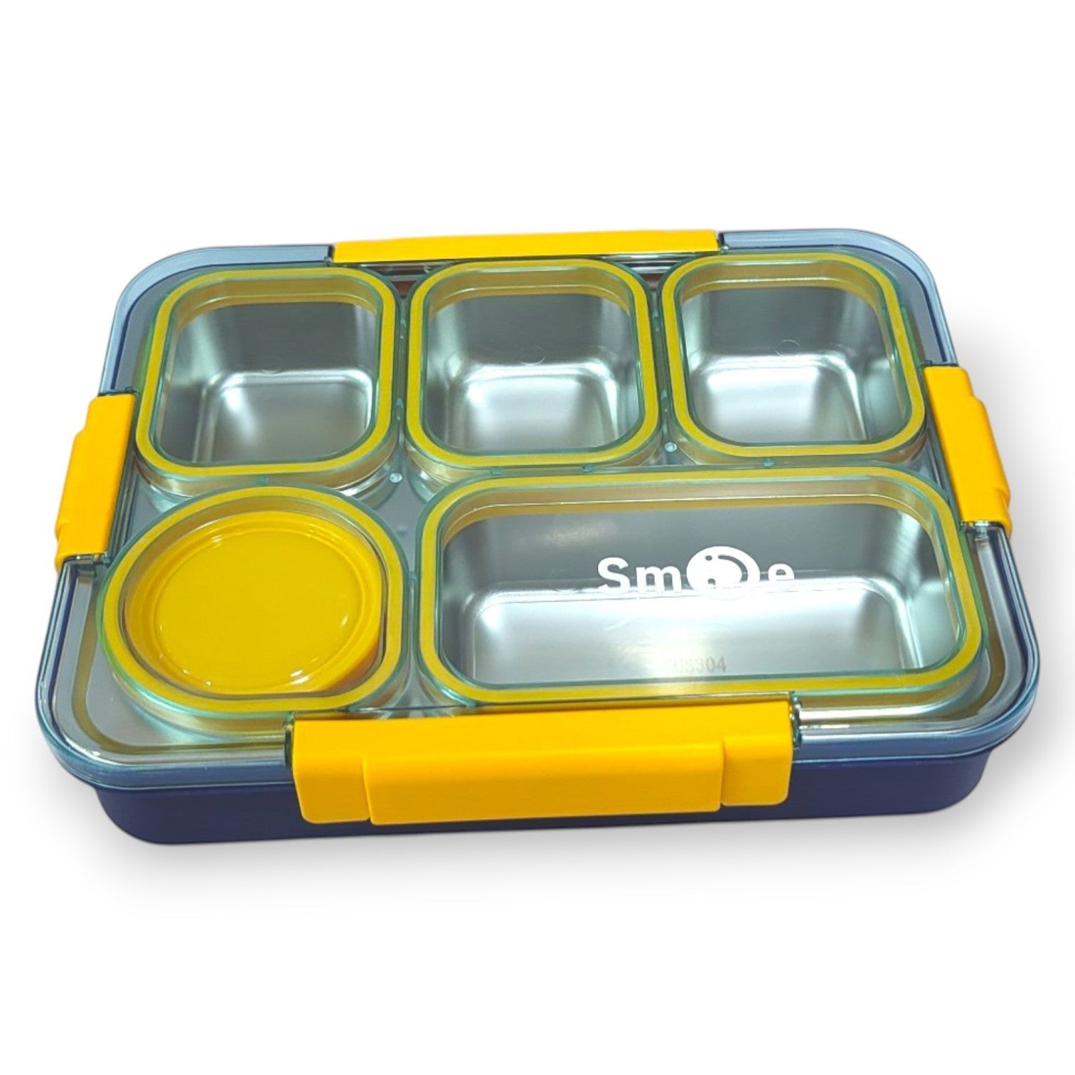 Smije Kids Steel 5-Section Lunch Box with Curd Cup