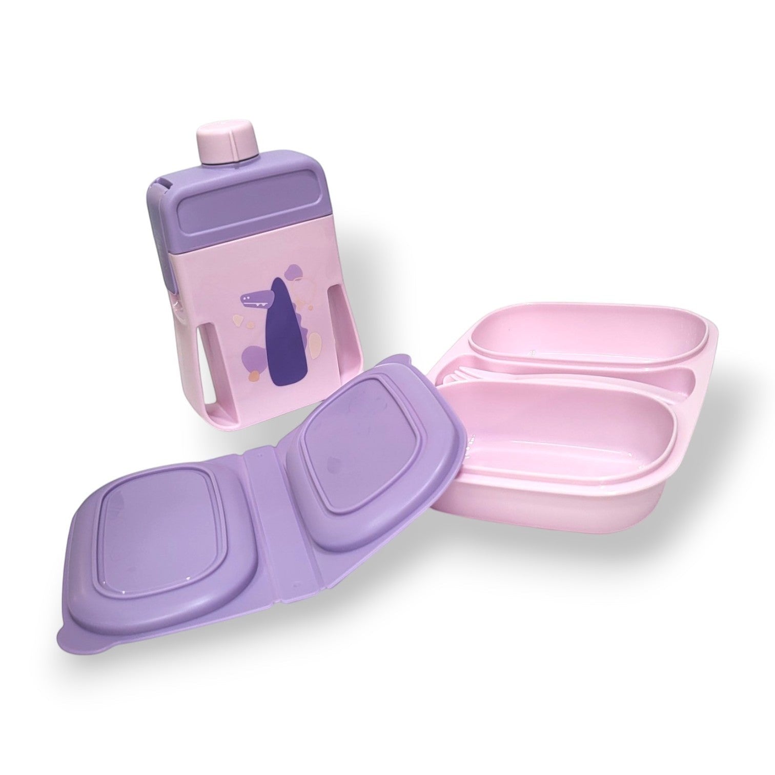 Dino Kids Lunch Box & Bottle Combo Set for Girls