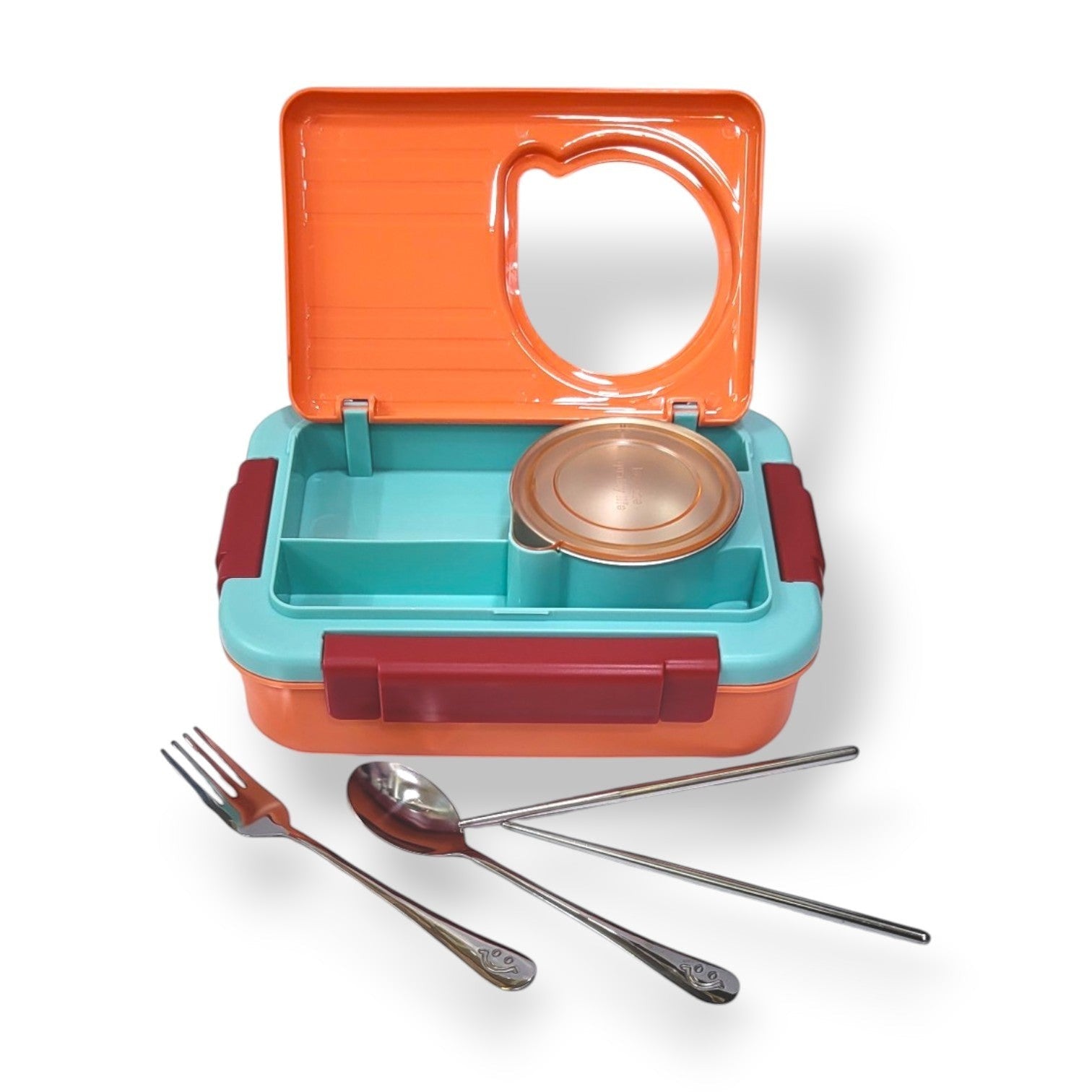 Fooddict Kids Lunch Box with Steel Bowl & Cutlery