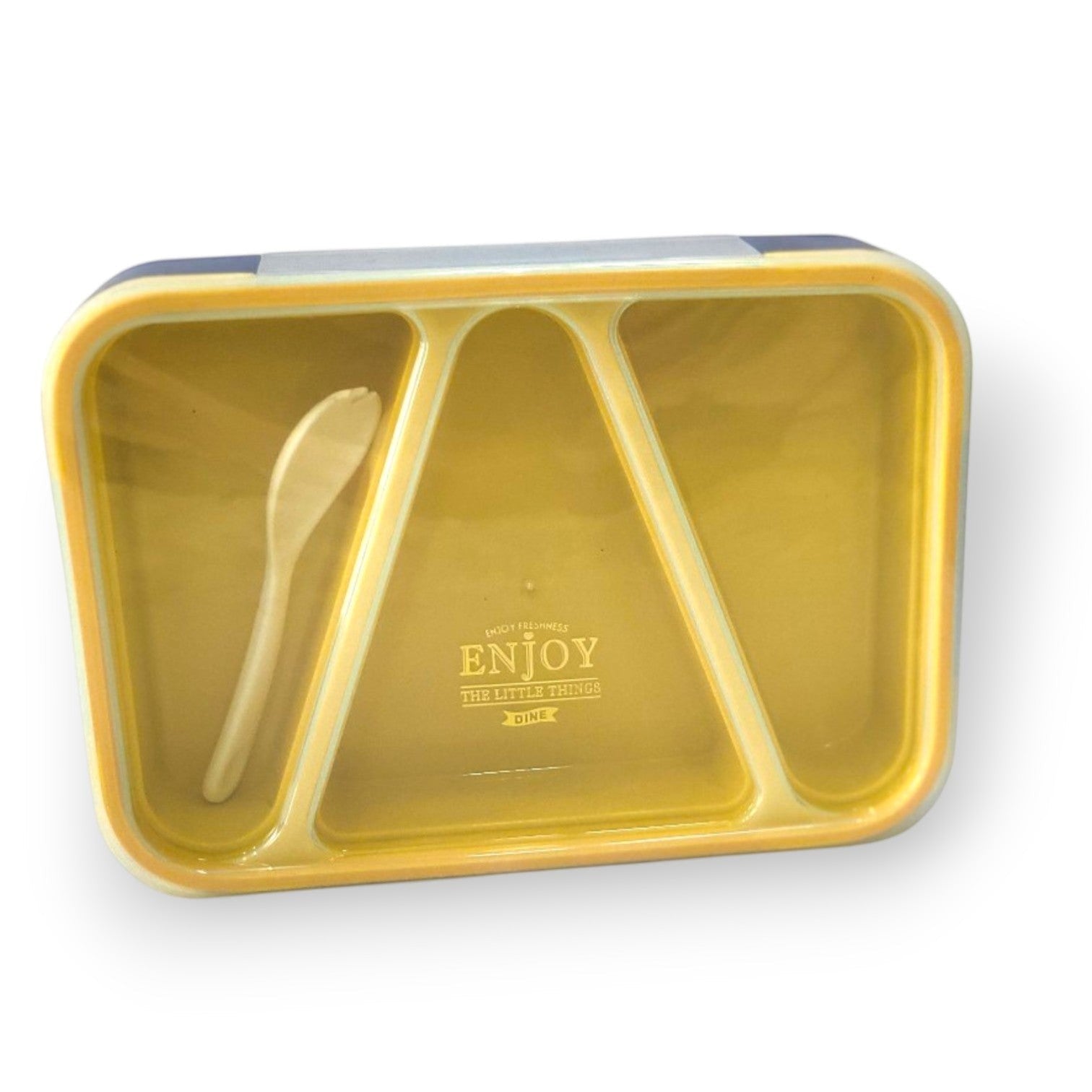Enjoy Dine Kids Bento Lunch Box | 3-Compartment with Spork | School Tiffin