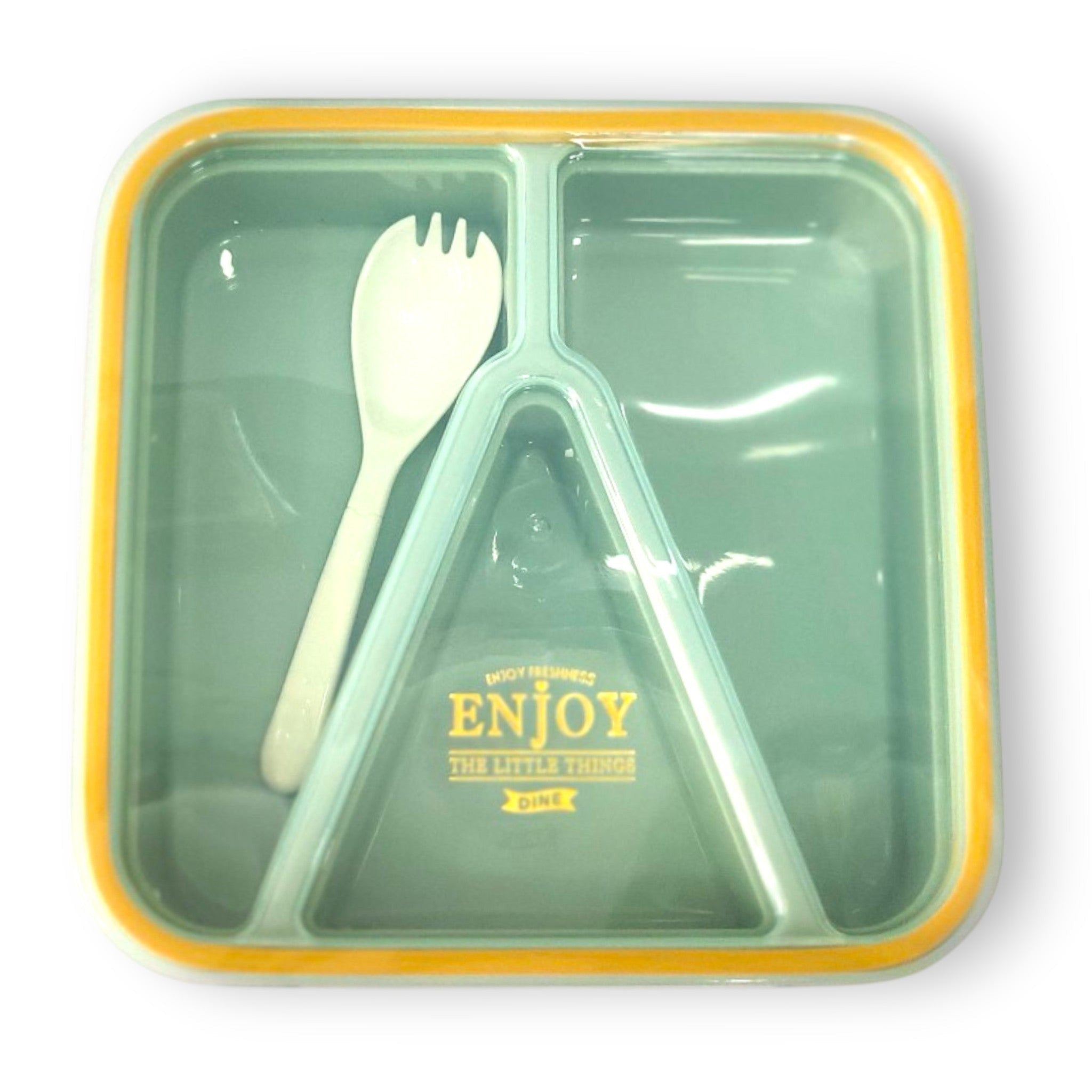 Kids 3-Section Bento Lunch Box with Spork