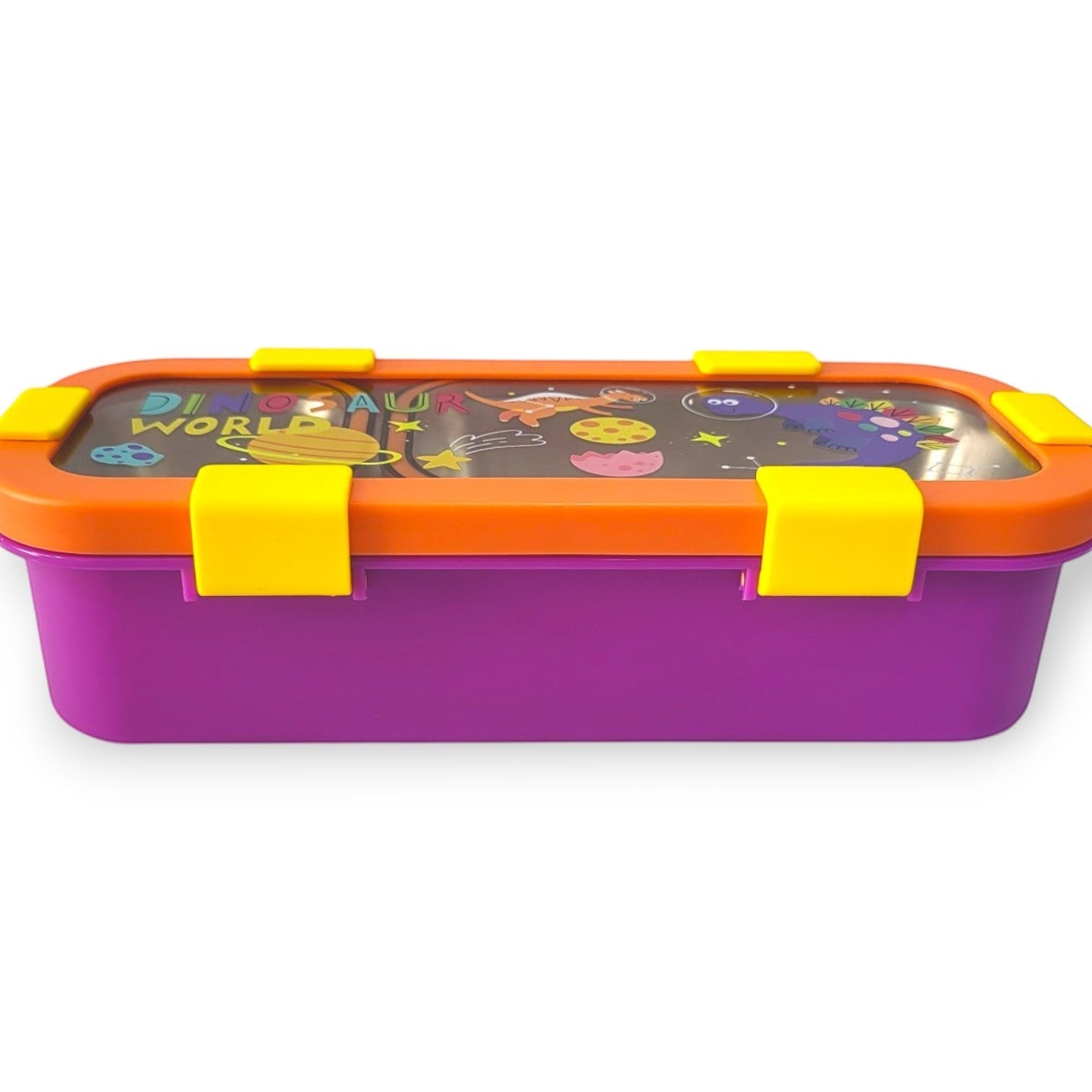 Unicorn Kids Steel Tiffin Box | 2-Compartment with Side Cutlery Tray | School Lunch Box Girls boys ( random colors )