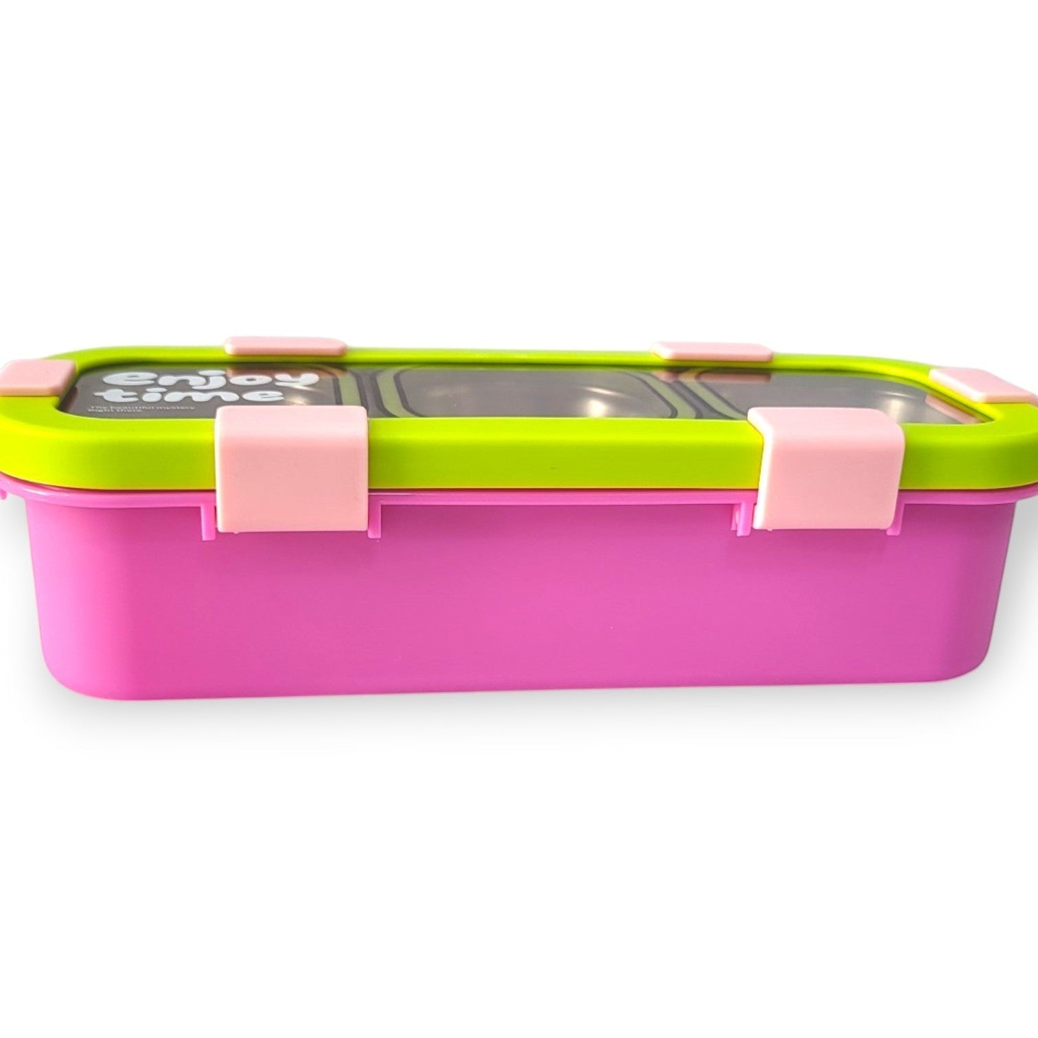 Kids Steel 3-Section Lunch Box with Spoon & Fork