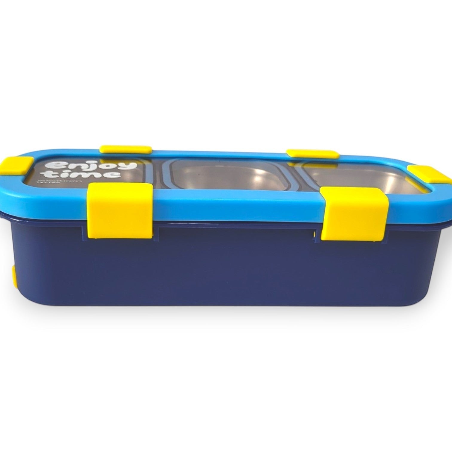 Kids Steel 3-Section Lunch Box with Spoon & Fork