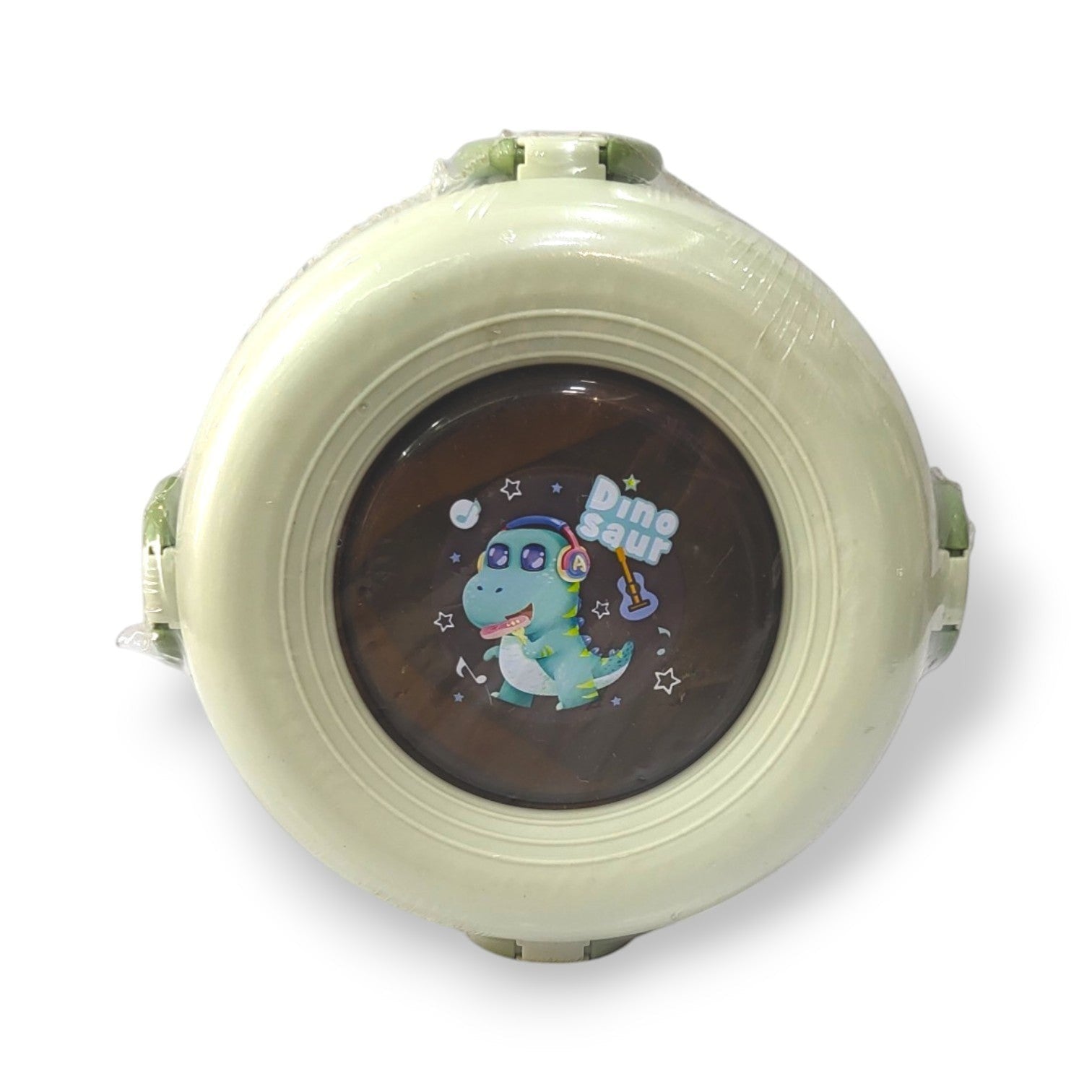 Kids Round Steel Tiffin Box with Spoon & Fork