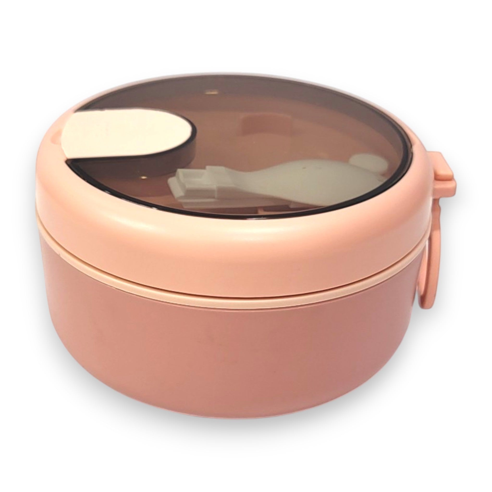 Kids Round Steel Bowl Lunch Box with Spork
